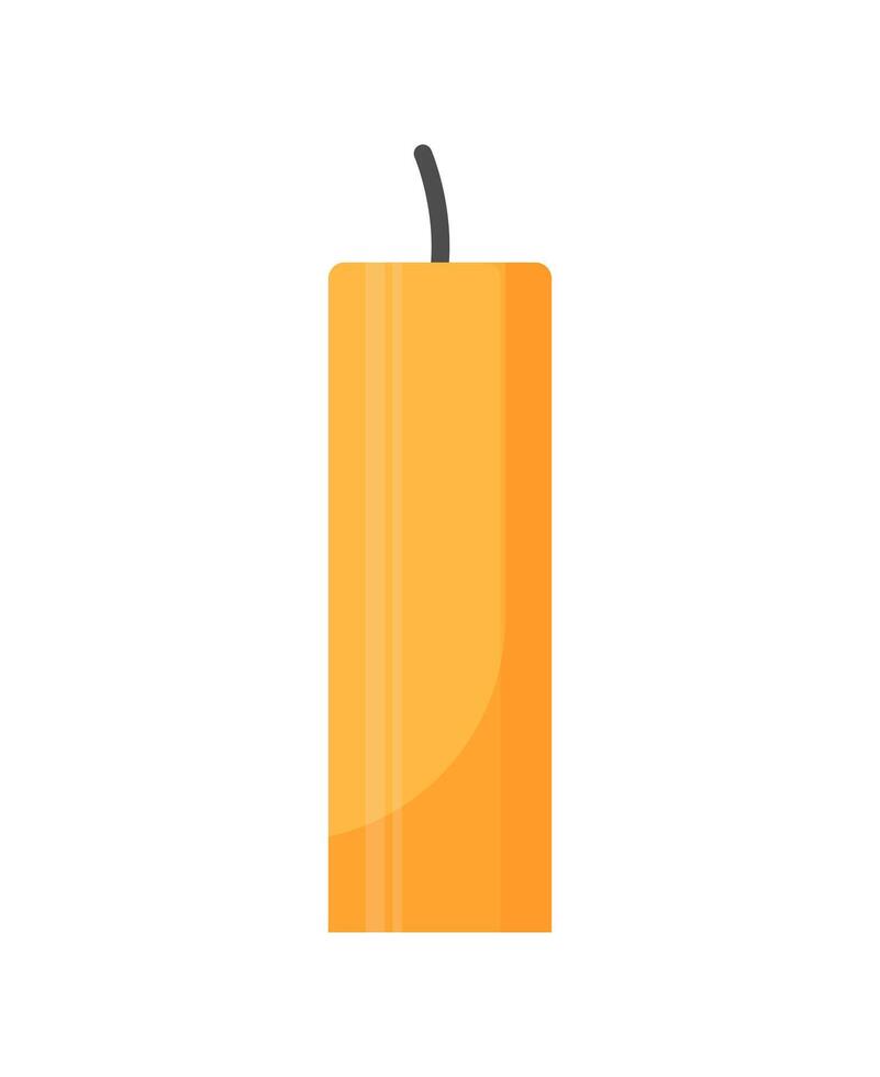 Tall candle with a wick design vector