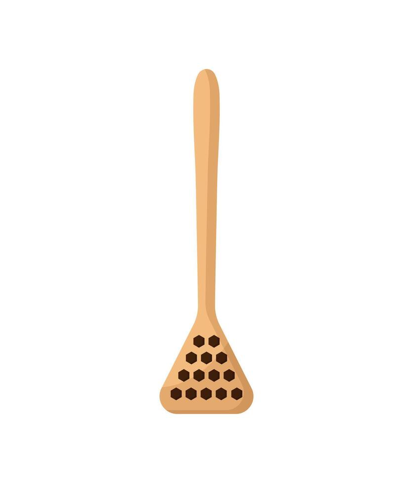 Wooden Honey Dipper vector