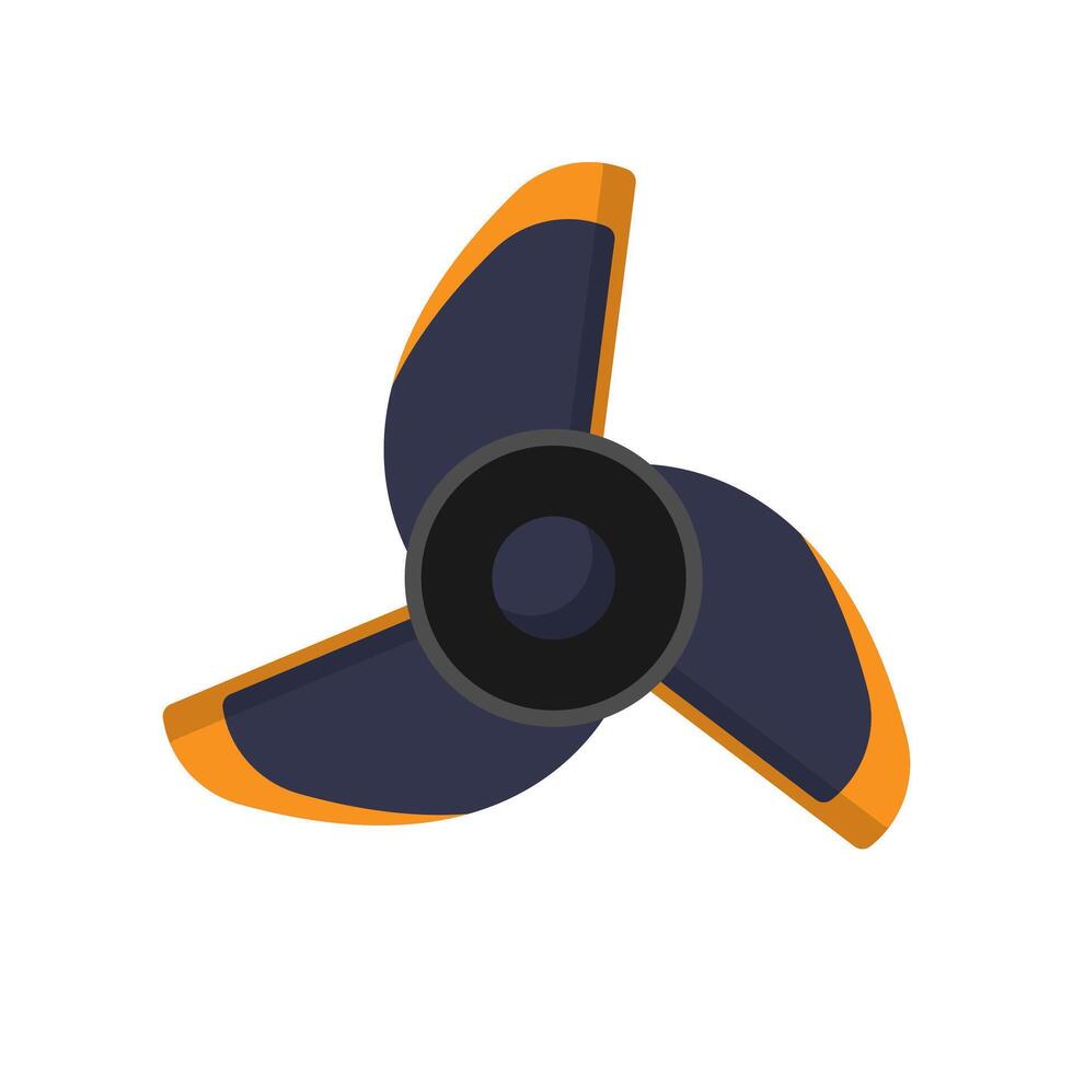 Orange and Blue Propeller vector