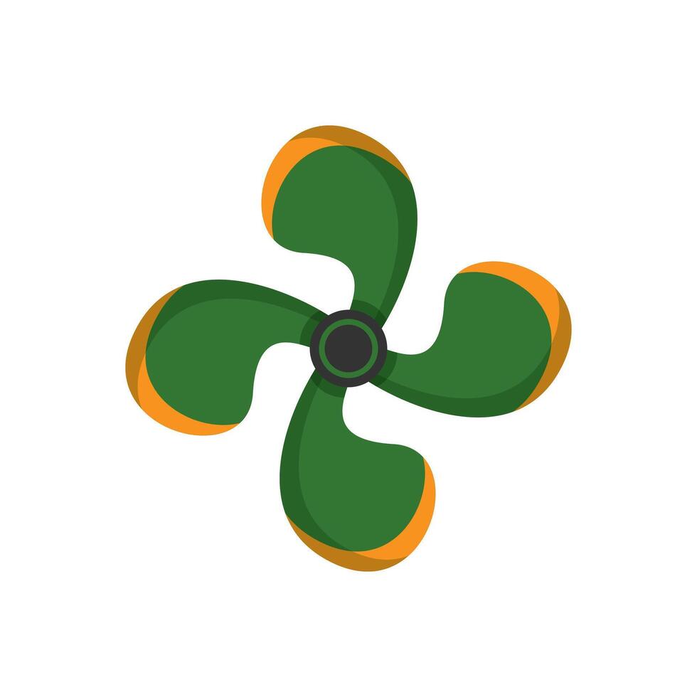 Green Abstract Fan Blade vector