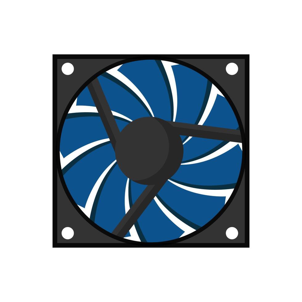 Blue Computer Fan Blade vector