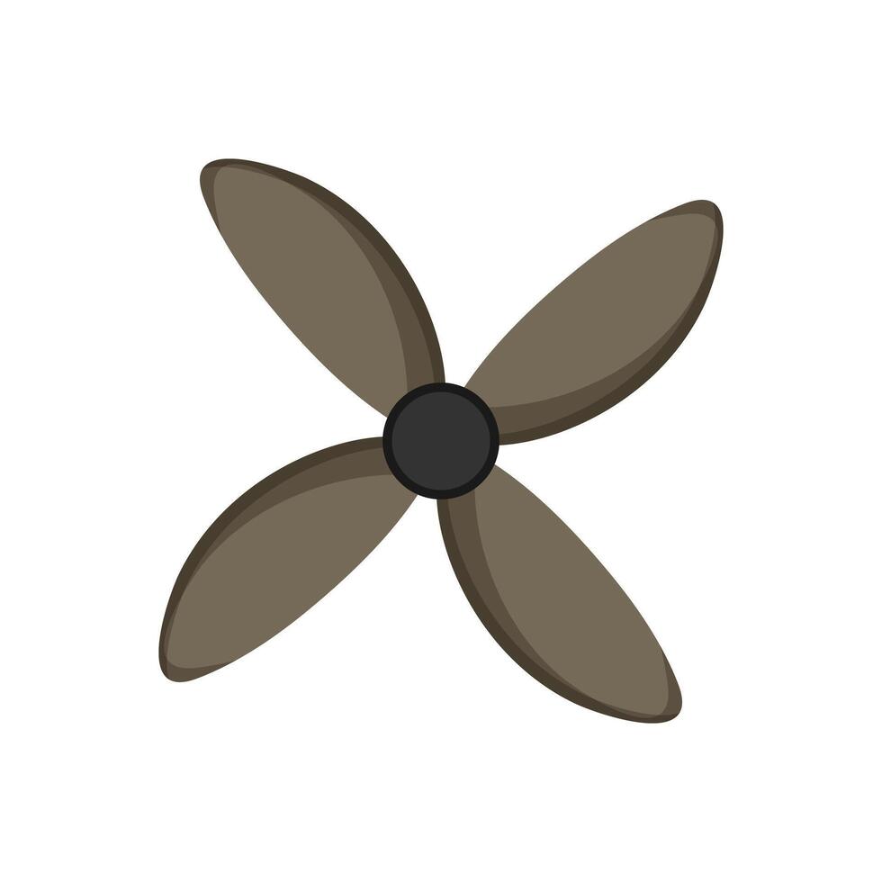 Dark Four-Blade Propeller vector
