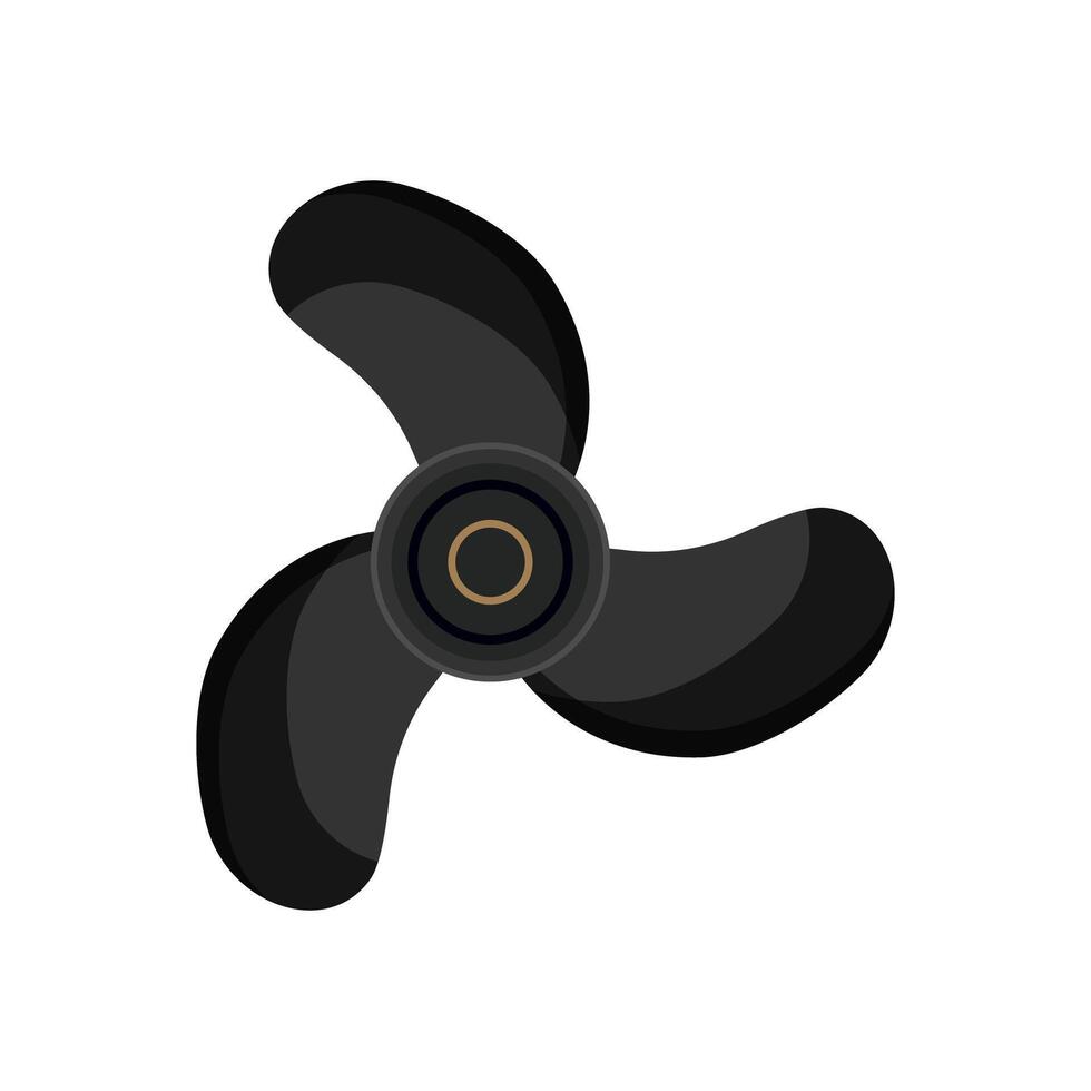Black Three-Blade Propeller vector