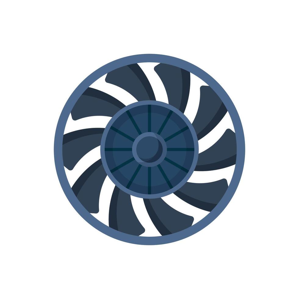 Blue and Gray Vent Fan vector