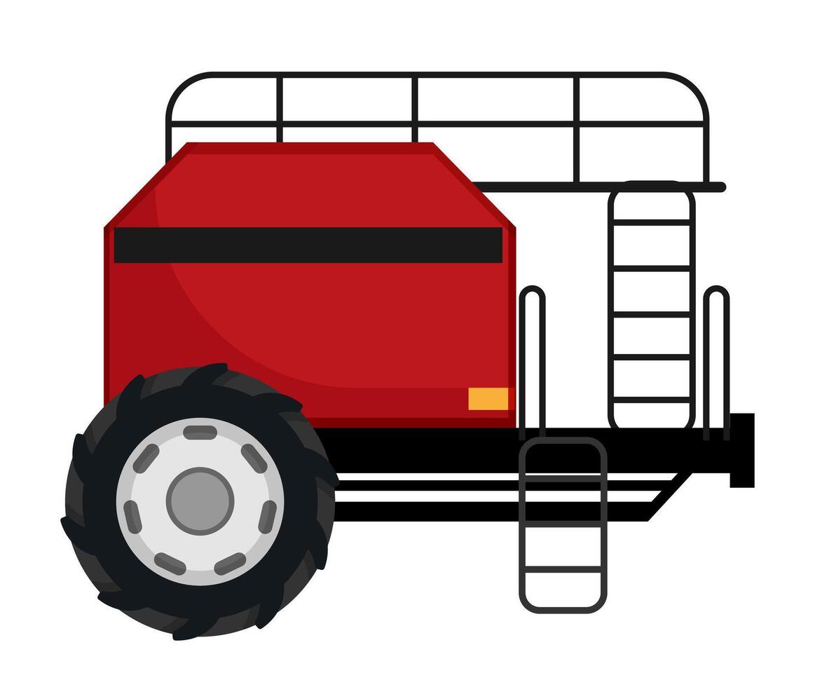 Red Hay Baler vector