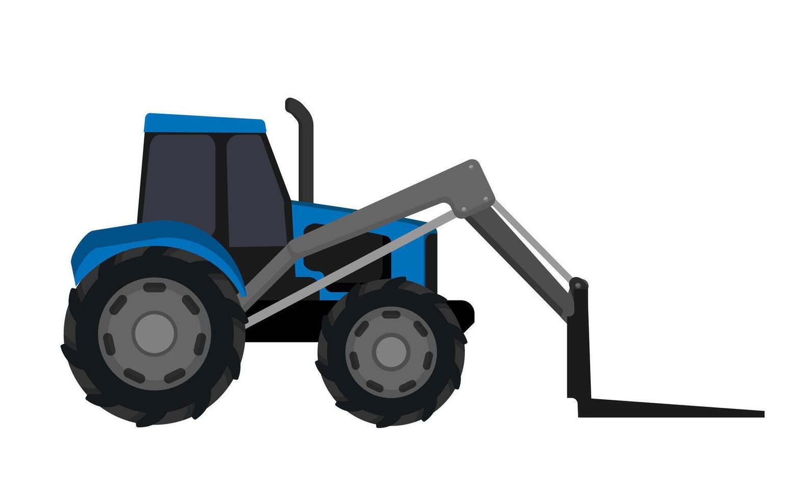 Blue Forklift Tractor vector