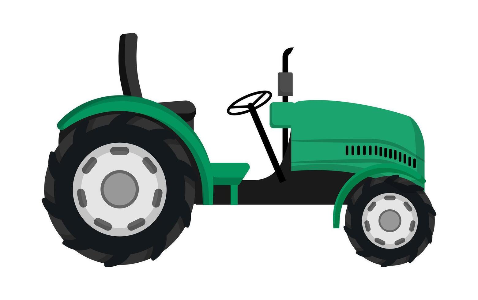 Green Classic Tractor vector