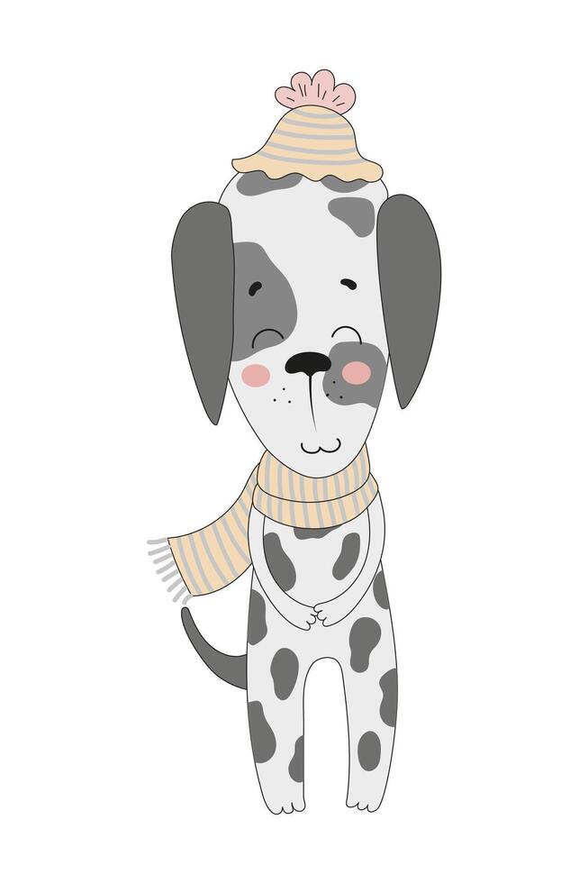 Cute Dalmatian Illustration vector