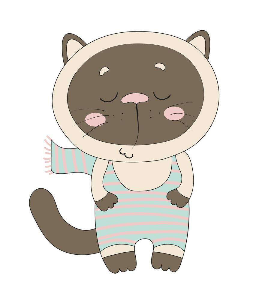 Adorable Cat Illustration vector