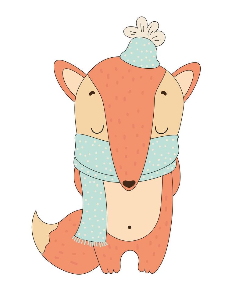 Fox in Scarf vector