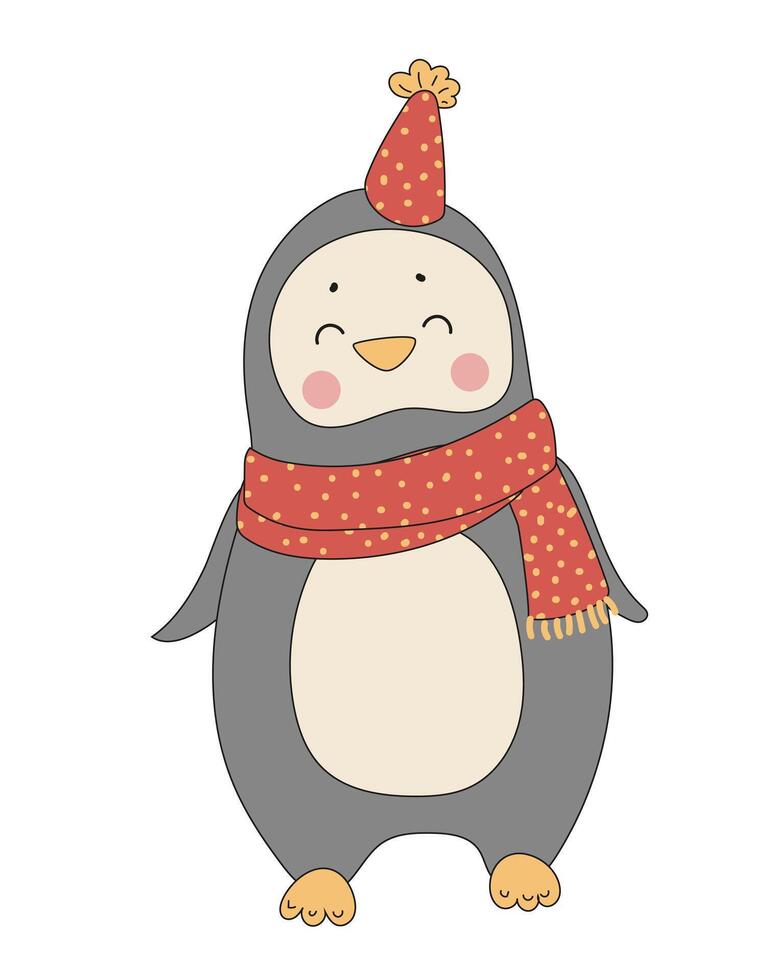 Adorable Cartoon Penguin vector
