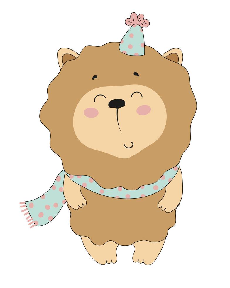 Happy Cartoon Lion vector