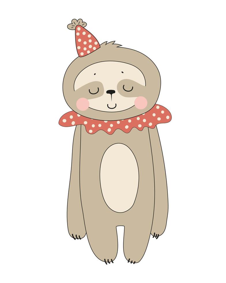 Adorable Cartoon Sloth vector