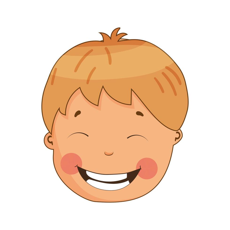 Boy Avatar Laughing vector