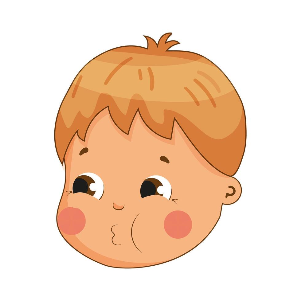 Boy Avatar Cheeky Expression vector