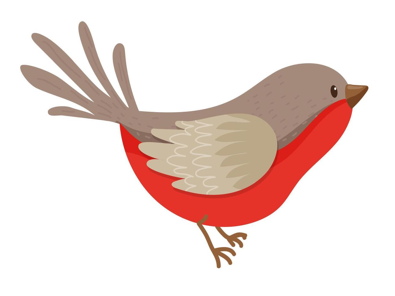 Christmas Bird Flying vector