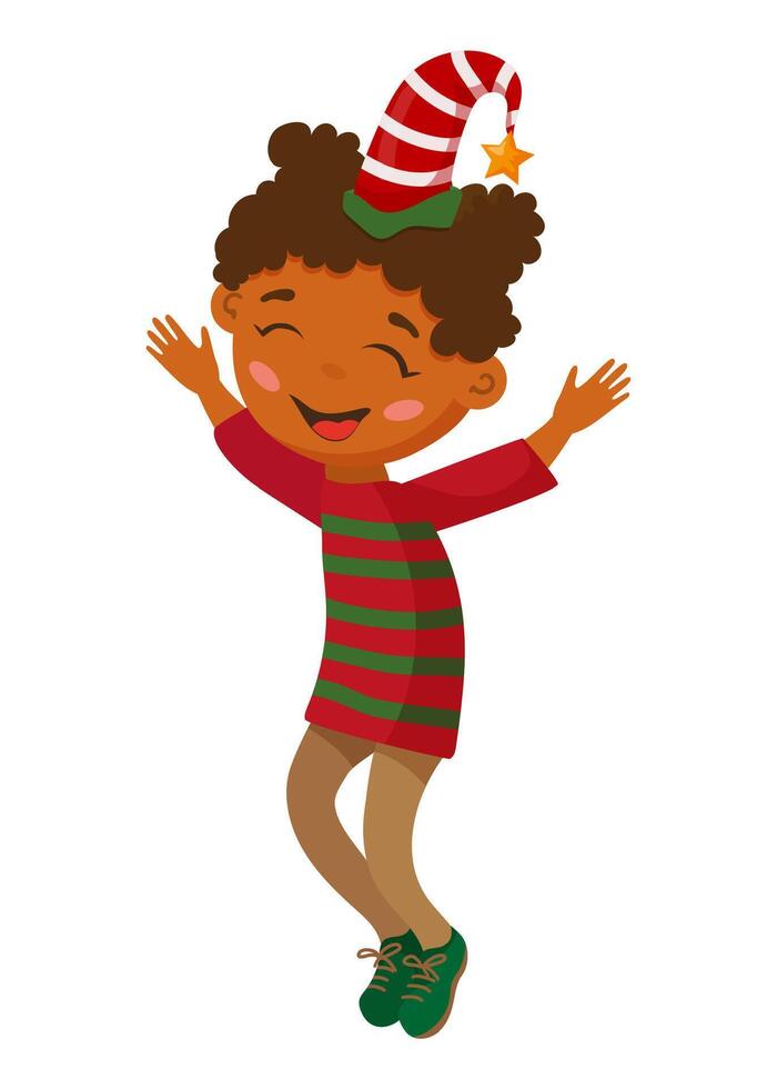 Christmas Elf Child vector