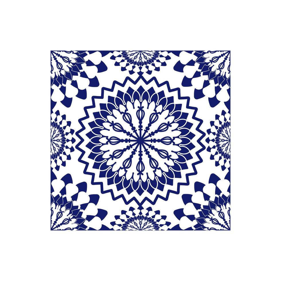 Blue Tile Design vector