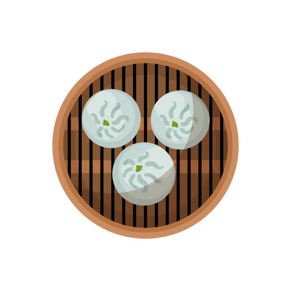 Chinese Dumplings Steamer vector