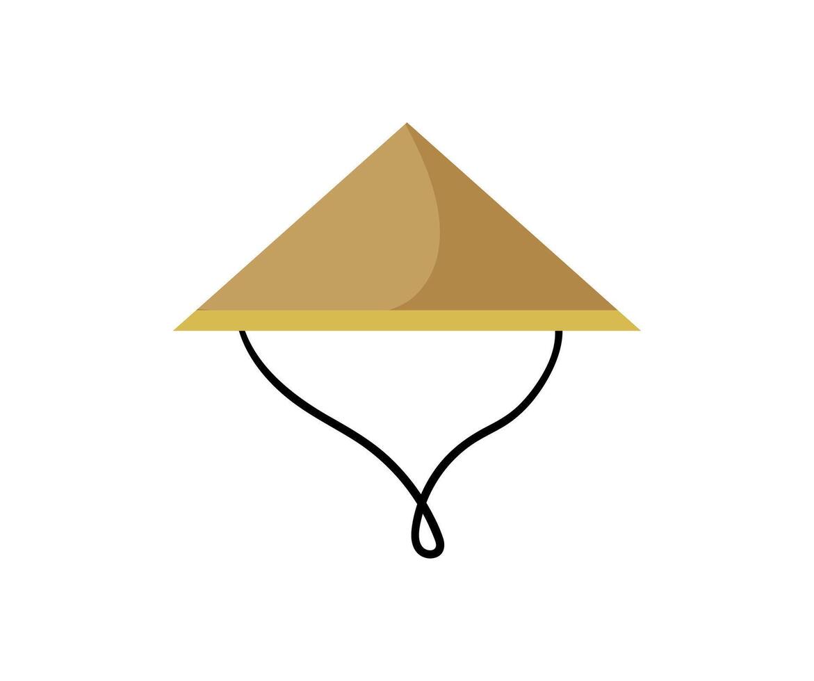 Traditional Straw Hat vector