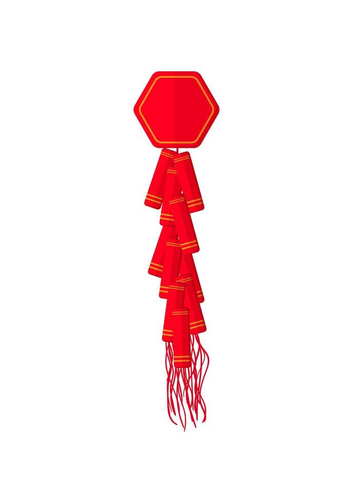 Red Firecracker Decoration vector