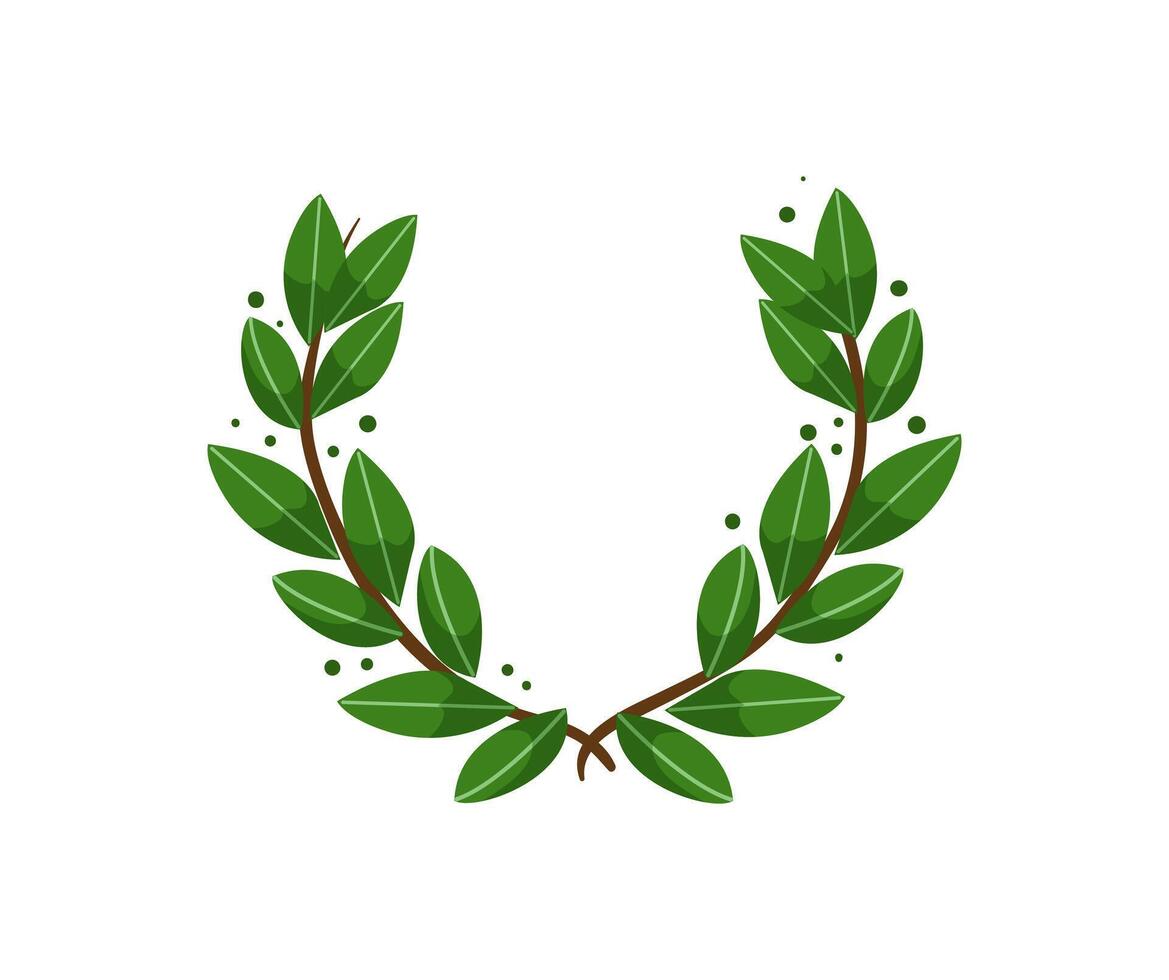 Green Leaf Wreath vector