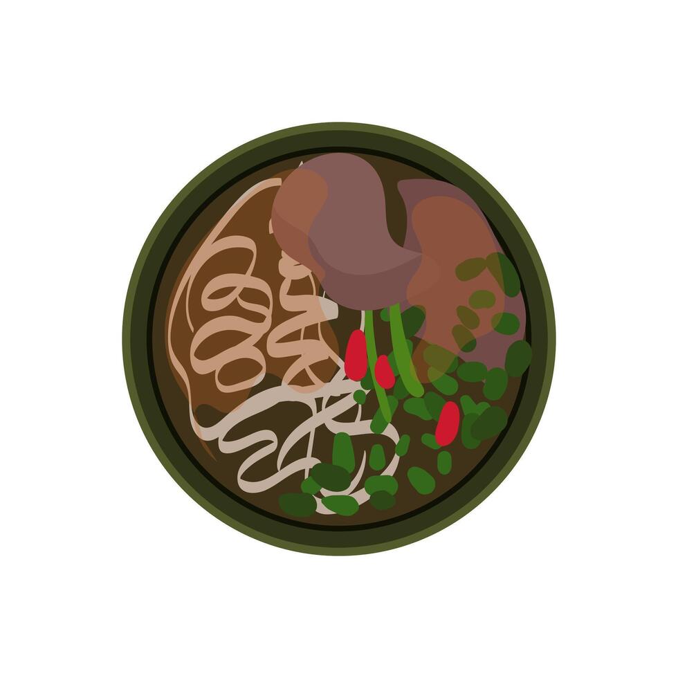 Traditional Pho Bowl vector