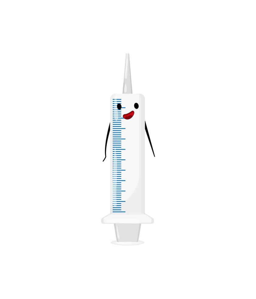 Syringe Character Cartoon vector