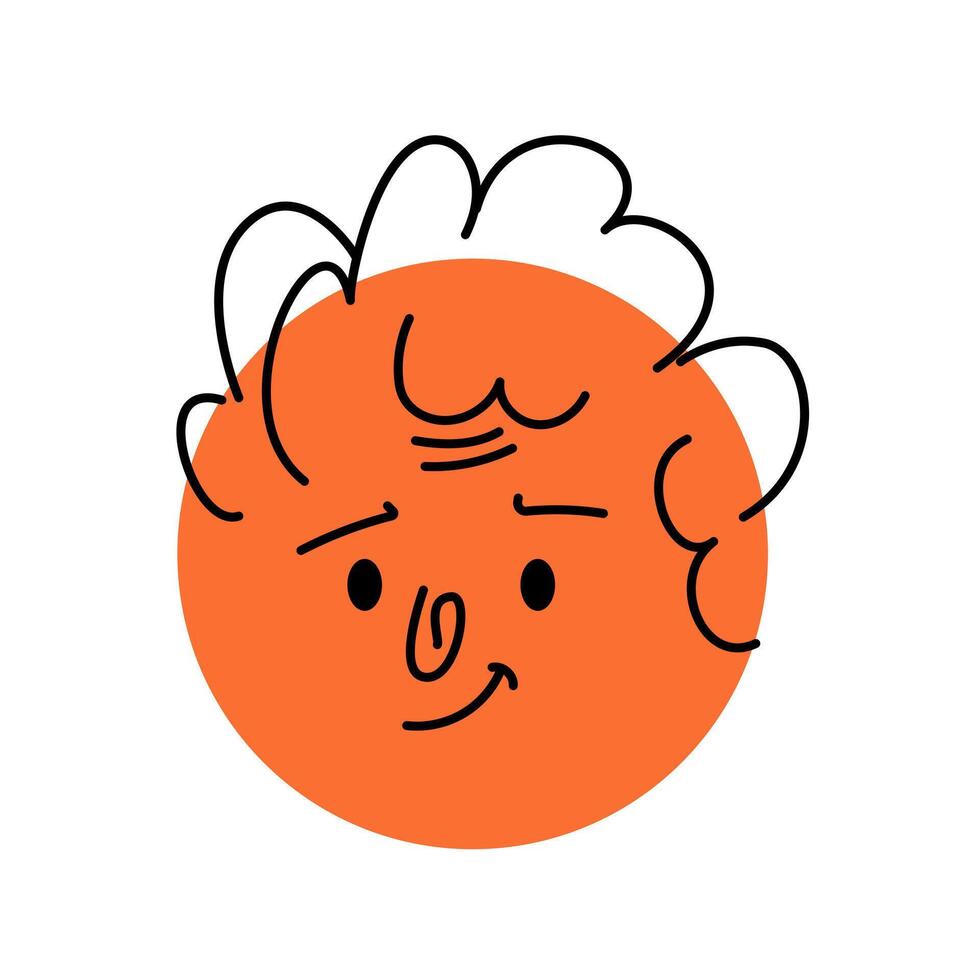 Grinning Orange Face vector
