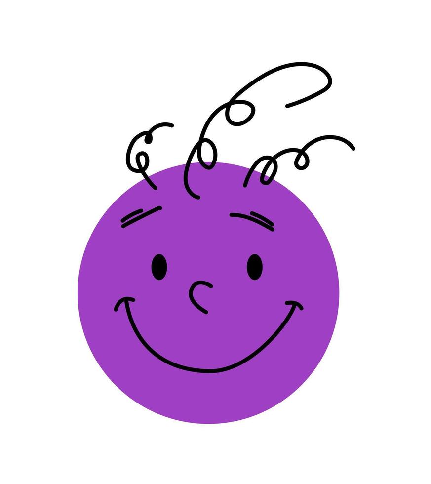 Purple Happy Face vector