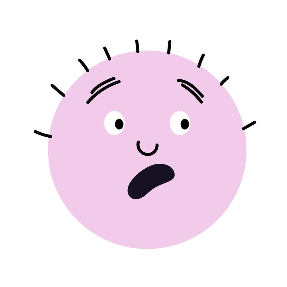 Surprised Pink Face vector