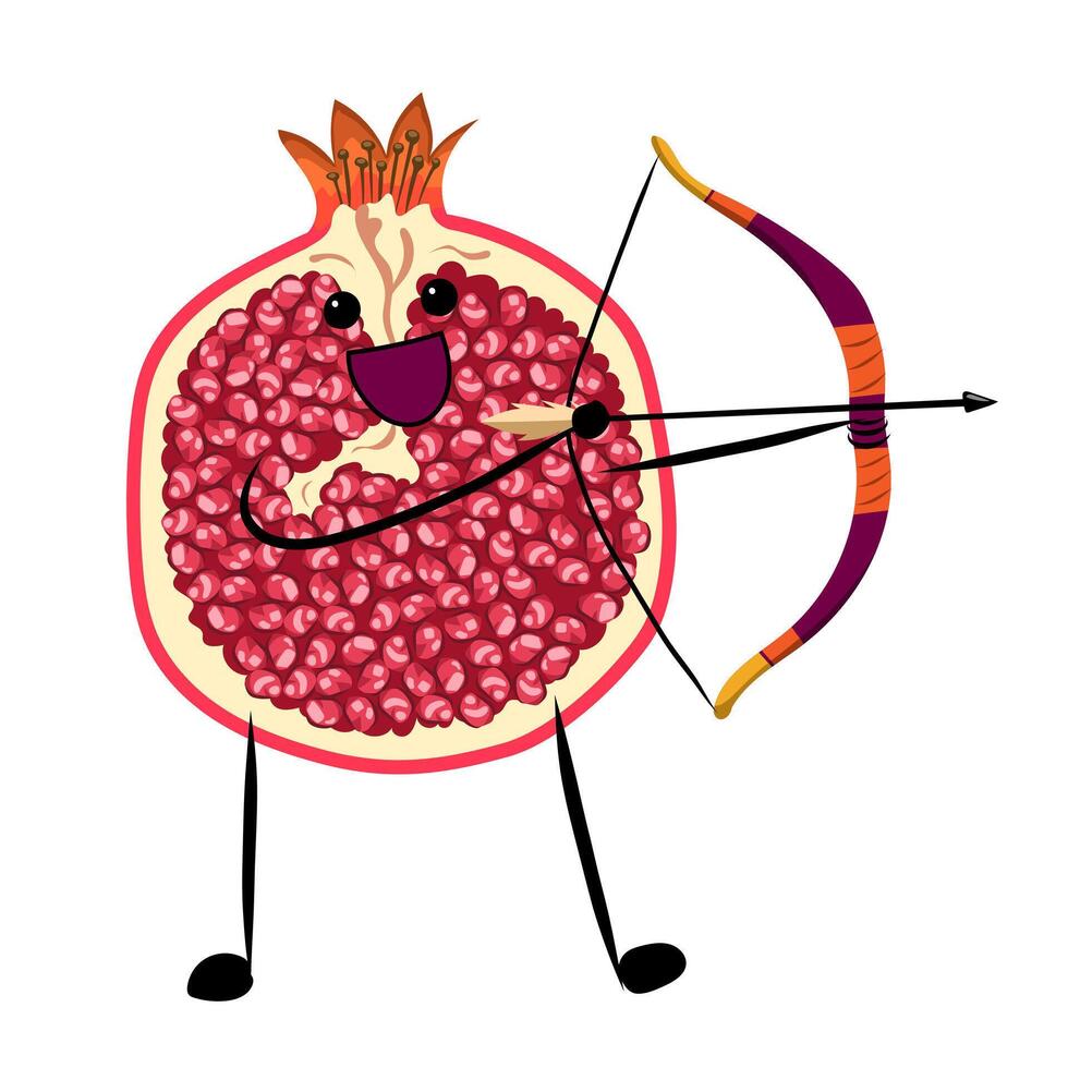 Pomegranate with Bow vector