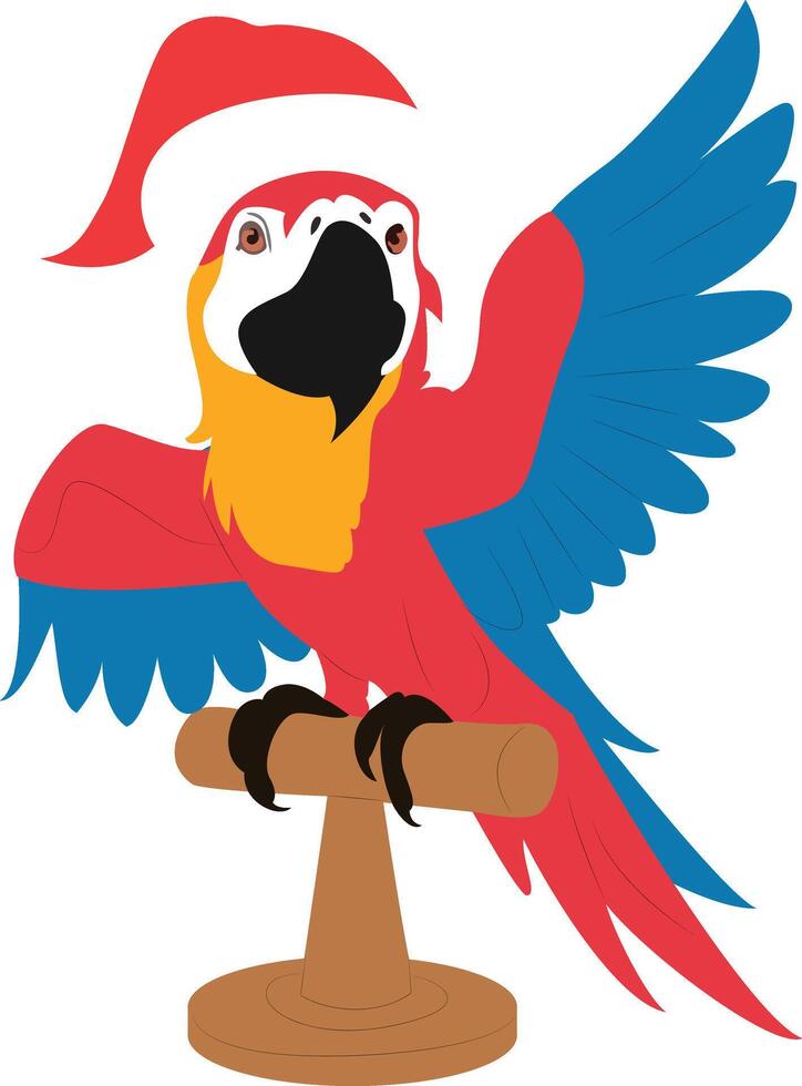 Christmas Macaw Parrot Bird Festive Fun vector