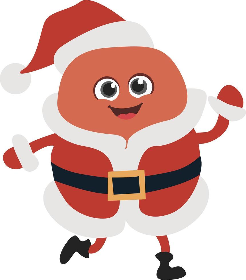 Happy Cartoon Santa Claus Dancing vector