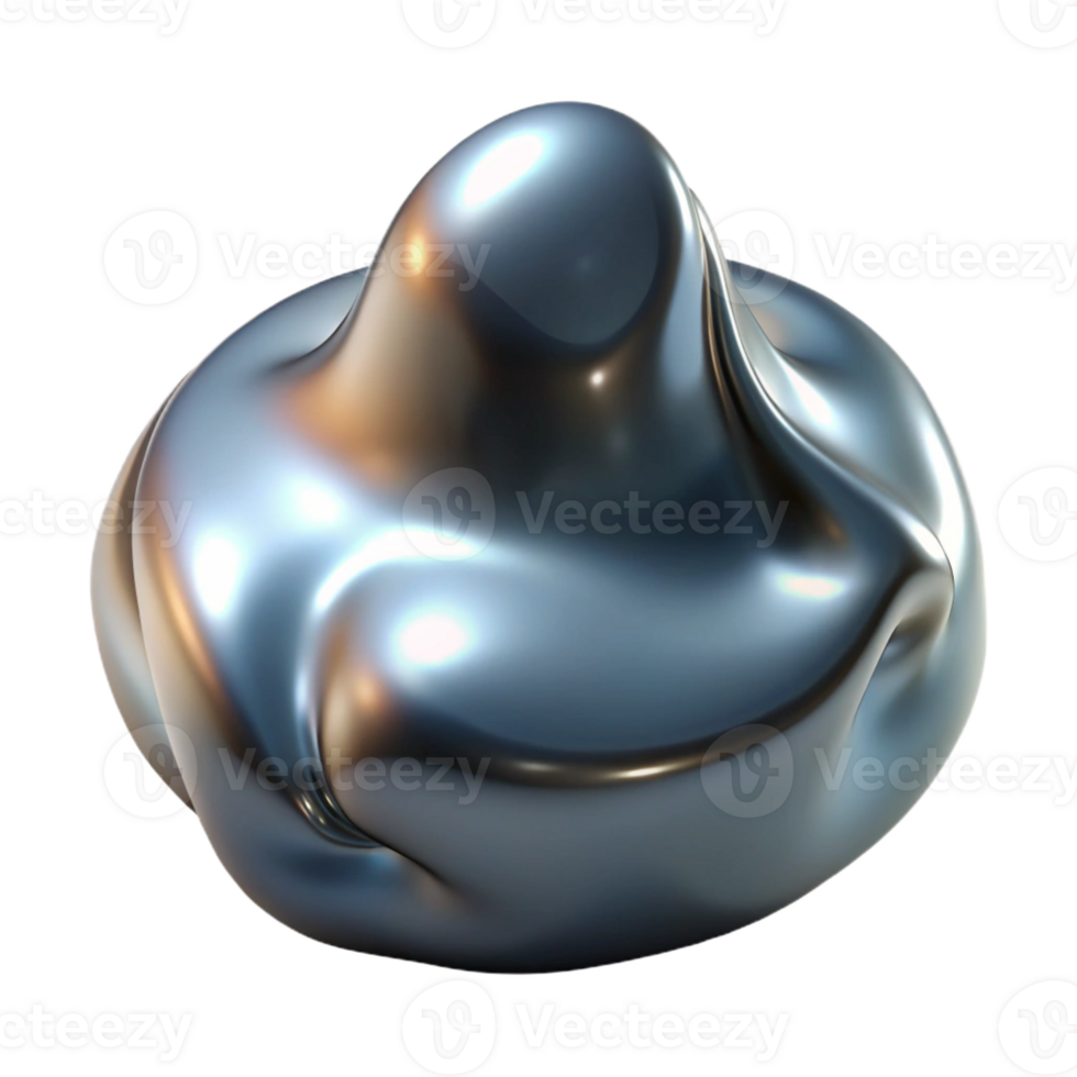 wonderful classic A liquid mercury sculpture morphing into abstract shapes, lit by a single, harsh spotlight, surrealist style detailed png