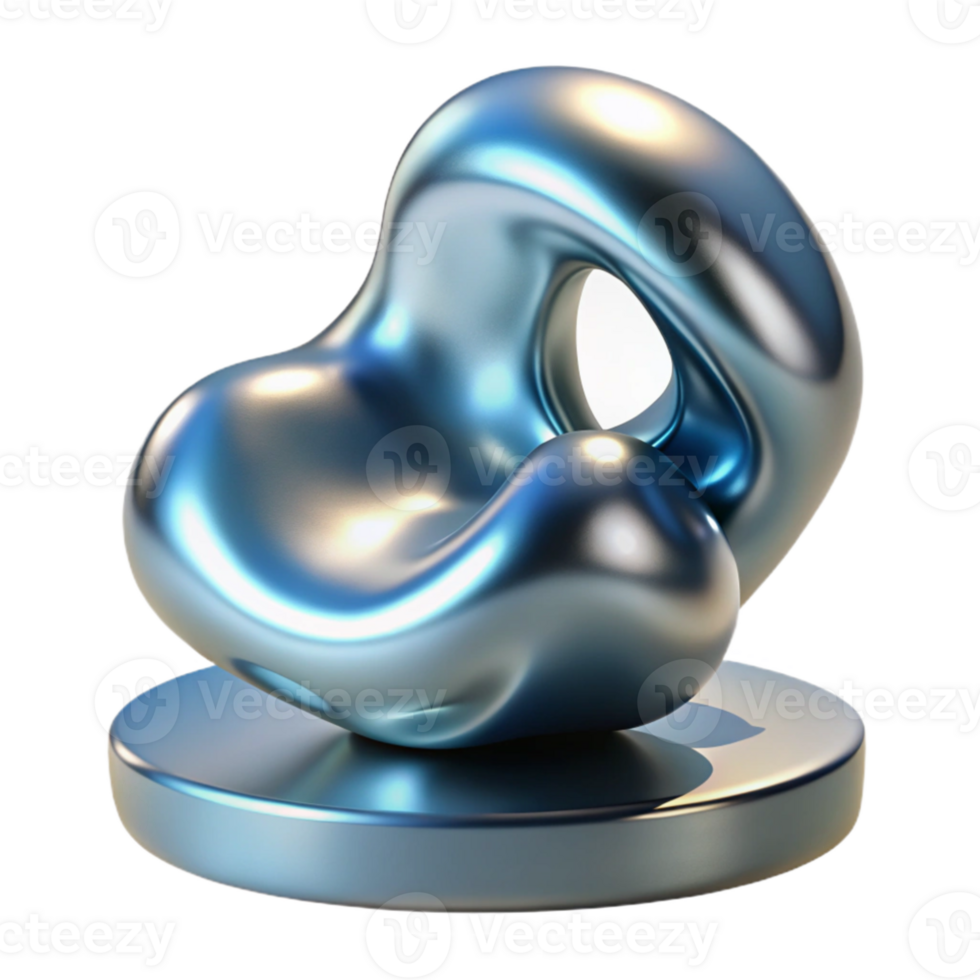 magnificent minimalist A liquid mercury sculpture morphing into abstract shapes, lit by a single, harsh spotlight, surrealist style original png