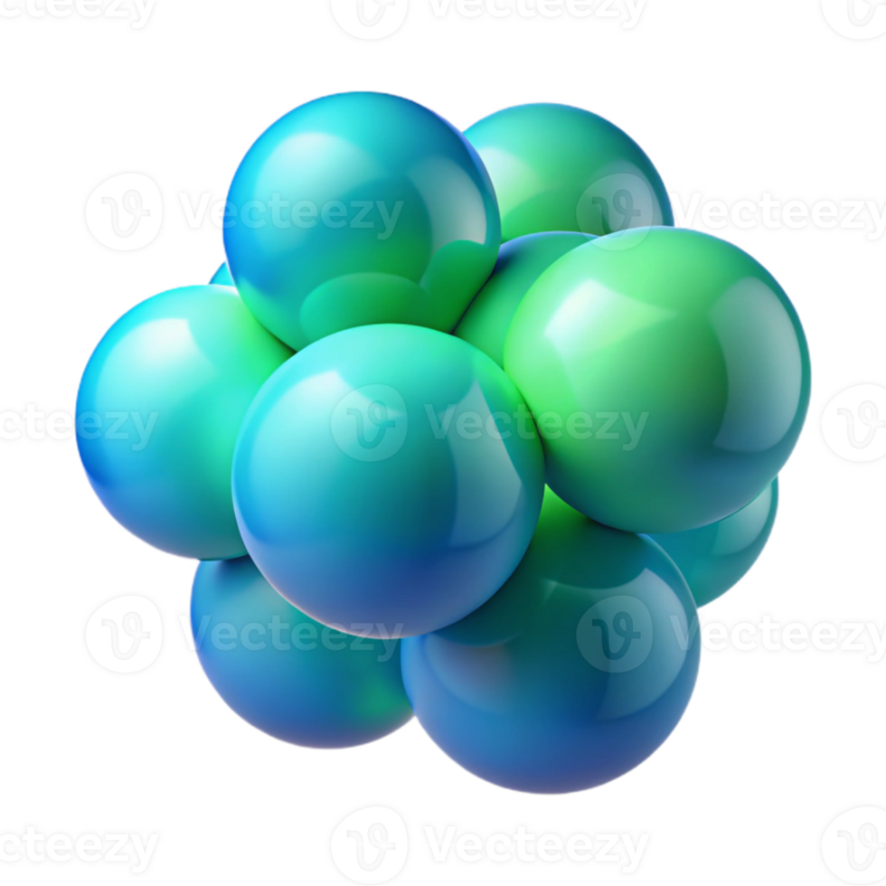 vibrant rustic A series of overlapping, transparent spheres, rendered in a gradient of cool blues and greens, minimalist style exclusive png