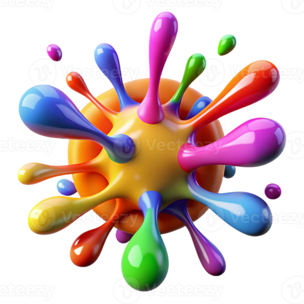 stunning classic A chaotic explosion of colorful paint splatters, lit by a bright, studio light, abstract expressionism style high quality png