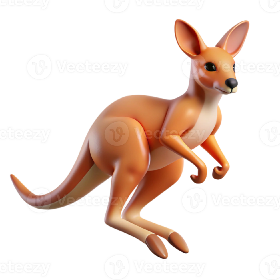 vibrant rustic A playful kangaroo hopping across the outback, bright desert light, Australian wildlife photography style high resolution png
