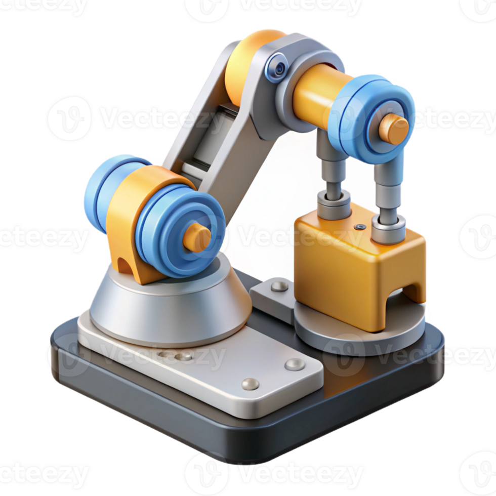 wonderful modern A robotic arm assembling a microchip, precise movements, industrial lighting, hyperrealistic style high quality png