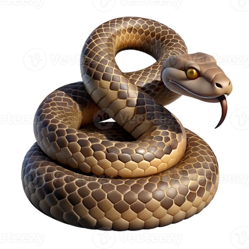 elegant vintage A coiled rattlesnake, detailed scales, tense pose, dramatic lighting, wildlife photography detailed png
