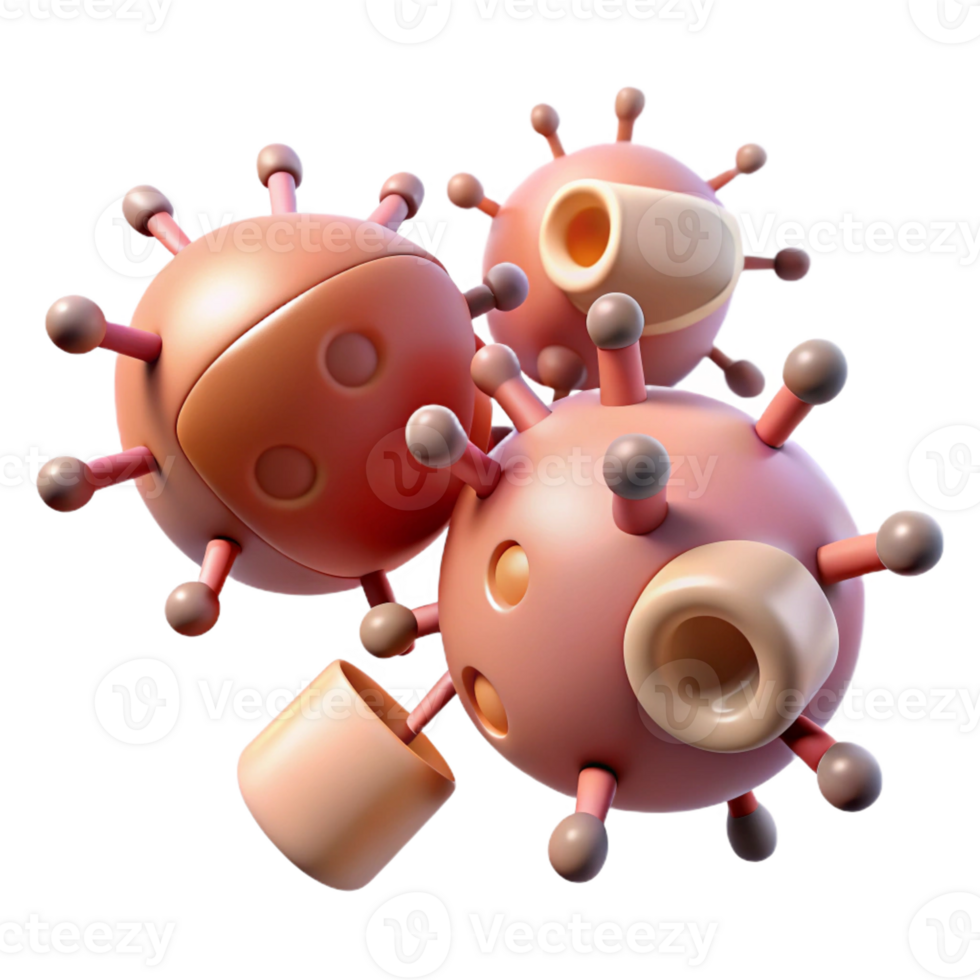 elegant rustic A group of nanobots repairing damaged tissue, microscopic view, biological illustration style, soft lighting authentic png