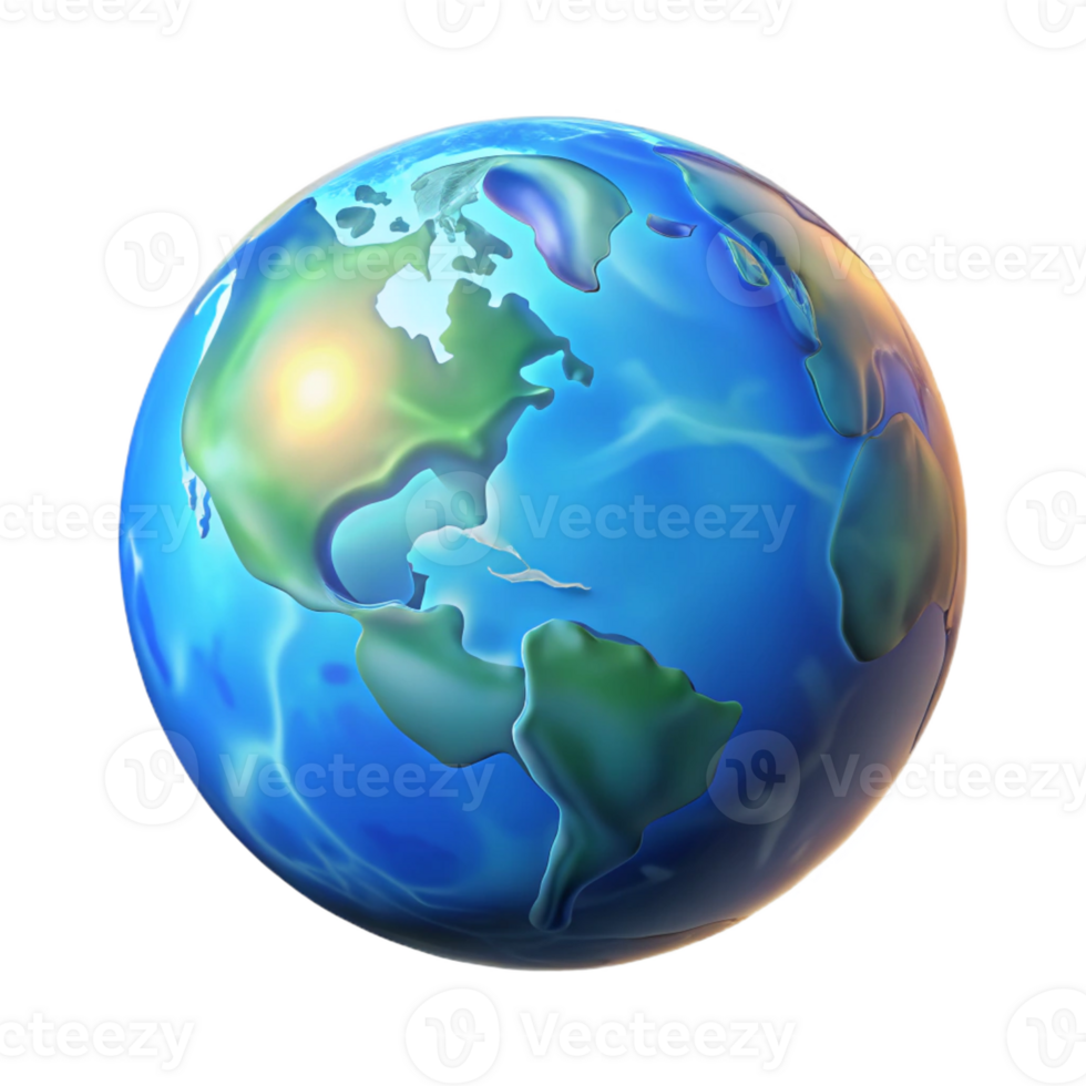 elegant vintage A holographic projection of the Earth rotating slowly, detailed topography and atmospheric effects, soft blue lighting, scientific visualization style authentic png