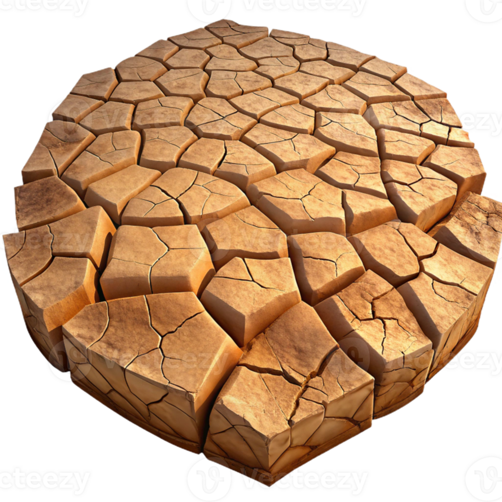 elegant rustic A cracked desert floor, dry and barren, harsh sunlight, photorealistic texture genuine png