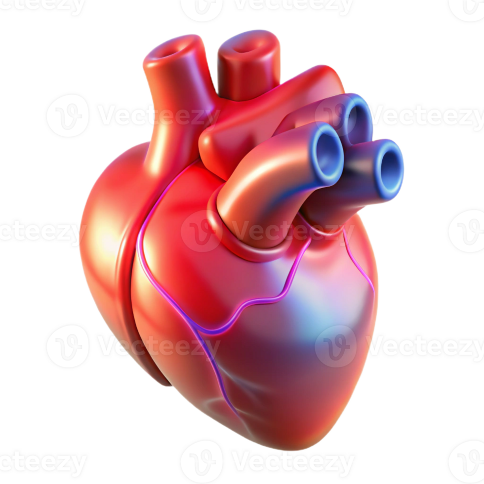 serene classic A holographic projection of a human heart beating, anatomical details, soft red lighting, medical illustration style original png