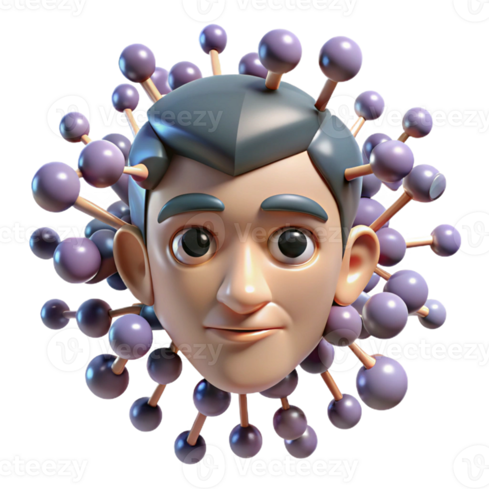 elegant minimalist A swarm of nanobots forming a human face, dynamic lighting, abstract style high quality png