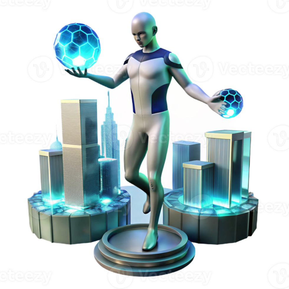 elegant traditional Telekinetic human levitating objects in a futuristic city, ambient lighting, psychic sci-fi style exclusive png