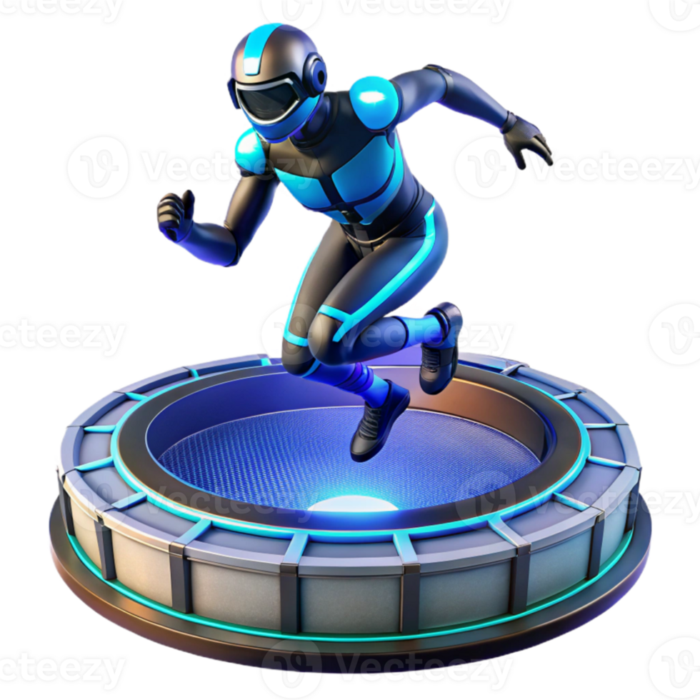 elegant abstract Cybernetically enhanced athlete competing in a zero-gravity arena, stadium lighting, sports sci-fi style professional png