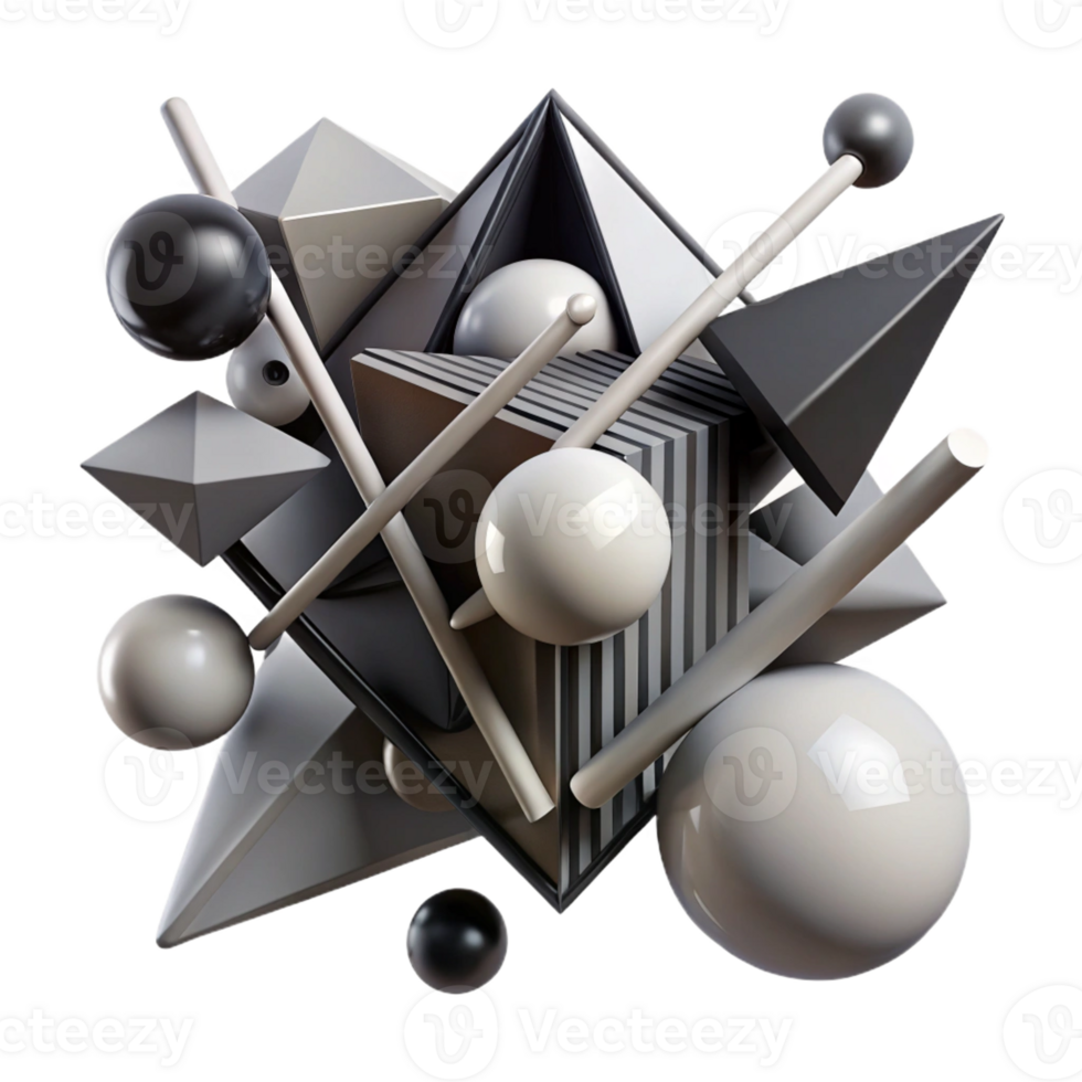 wonderful traditional A dynamic composition of intersecting lines and geometric shapes, creating a sense of movement and energy. The color palette is limited to black and white 4K png