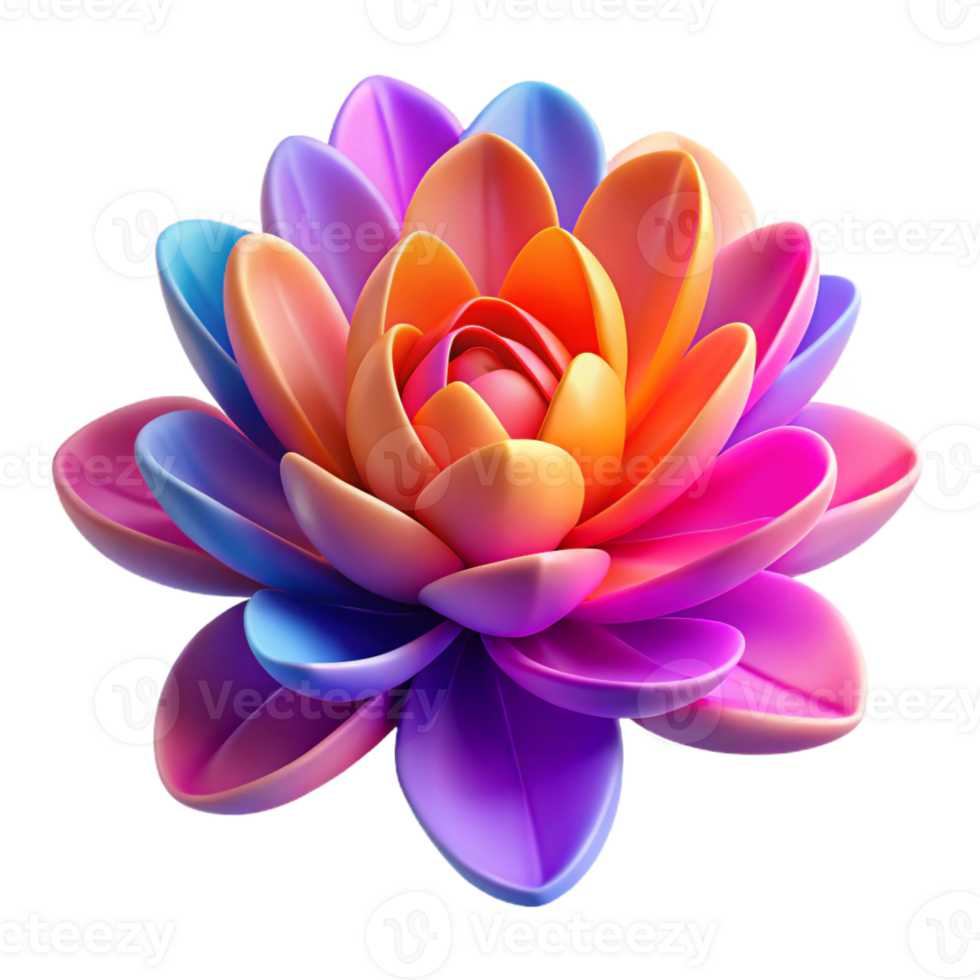 wonderful abstract A vibrant, abstract representation of a blooming flower, with bold colors and flowing lines. Soft, diffused lighting professional png